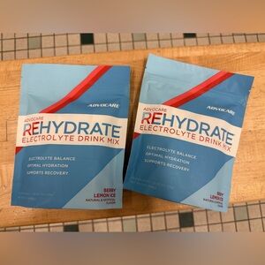 Unopened! Advocate ReHydrate Stick Packs Berry Lemon Ice - 2 packs